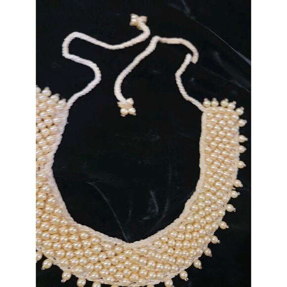 1940s Pearl Collar Necklace Adjustable RARE - Picture 4 of 10
